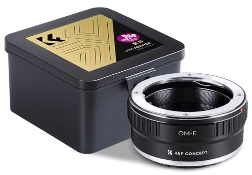 K&F Concept Adattatore da OM a NEX, compatibile con obiettivi Olympus Zuiko OM e compatibile con fotocamere Sony Alpha E Mount