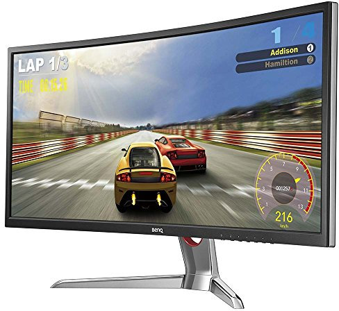 BenQ XR3501 Monitor Gaming Curvo da 35 Pollici, Formato 21:9, Risoluzione 2560 x 1080, VGA, DVI-DL, HDMI, 144 Hz, Nero