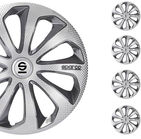 Satz Sparco Radzierblenden Sicilia 16-Zoll Silber/Grau/Karbon