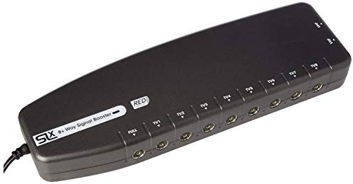 Amplificatore di segnale, amplificatore a sei uscite SLx TV 27824HSR con filtro 4G integrato - Potenzia il tuo segnale HD TV/FM/DAB. 8 vie - Per HD e Freeview