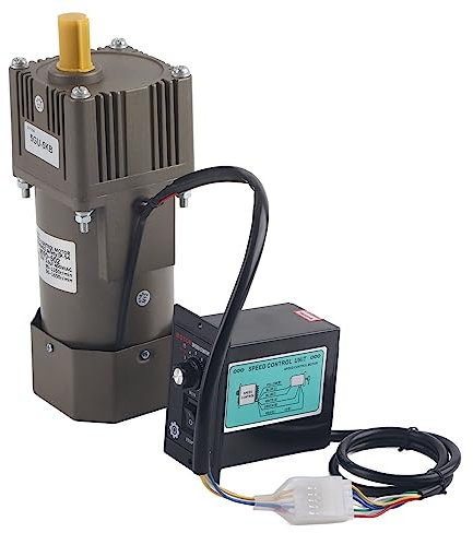 AC 220V 90W Motor mit einstellbarer Drehzahl Stufenlos regelbarer Frequenzumrichtermotor mit Getrieberegler und Halterung (5K)
