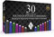 Wordsworth & Black 30 Pack - Cartuchos de tinta para pluma estilográfica - Variedad de colores - Tamaño estándar internacional - Longitud aprox. 5,2cm - Diámetro de la base aprox. 0,6cm - Desechable