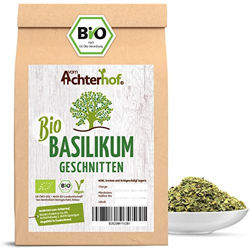 Basilikum getrocknet BIO | 250g | Basilikumblätter gerebelt | Als Gewürz oder Tee | vom Achterhof