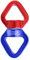 TRIWONDER 30KN 360 ° Rotator Swing Spinner Sicherheitsgerät, Rotationsgerät Karabiner für Klettern Hängematte (Rot & Blau)