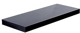 iTrend High Gloss Black Floating Wall Shelf 40CM