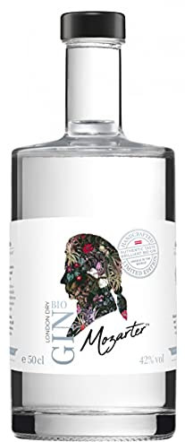 Mozarter London Dry Bio Gin (1 x 0,5l) Flasche - Der alpenfrische Mozarter Bio-Gin aus dem Salzburger Seenland