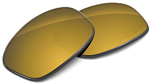 Tintart Verres de rechange performants compatibles avec Oakley Fives Squared OO9238 Polarisés gravés - Tungstène doré, Tungstène doré - Polarisé maximum, Taille unique