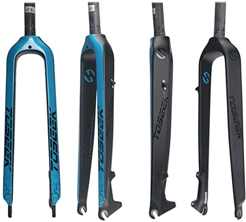 STRTG Fourche Rigide De Vélo Fourche Avant De Vélo Entièrement en Carbone 3K Frein À Disque Fourche Dure Fourche De Vélo VTT Accessoires De Vélo Droit 26/27,5/29 Pouces B,29inch