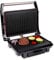 alpina Gril de contact - 230 V/1000 W - Appareil à croque-monsieur - Barbecue Panini - Légumes, pain et viande - Revêtement anti-adhésif - Bac d'égouttement - Noir/rouge