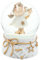Schneekugel/Schüttelkugel Engel und Stern in der Hand, weiß/goldenem Sockel, Größe L/B/H ca. 8 x 6,5 x 8 cm, Ø Kugel 6 cm