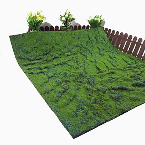 Aoisavch Kunstrasen Outdoor rollrasen 100x100cm Wand Hintergrund Fake Pflanze Grün Gras Matte Landschaft Zubehör, 7 Größen (Color : B, Size : 3.28'x3.28'/1x1m)