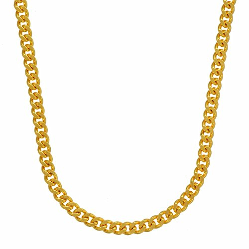 hoplo holzenplotz Goldkette Panzerkette Halskette Breite 2,1 mm massiv 585-14 Karat Gold, Kettenlänge:45 cm Damenkette