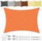 Sonnensegel Wasserdicht Rechteckig 3.5x7m aus PES-Polyester 95% UV-Schutz Witterungsbeständig Reißfest in Vielen Größen und Farben mit Befestigungsset für Terrasse Garten Balkon-Orange