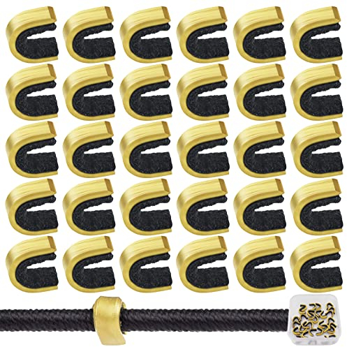 GZjiyu 30 Stück Nocking Points Bow String Buckle Clip, Bogenschießen Sehne Nockpunkte Messing Sehne Nocken Schnalle Clips, für Compound und Recurve Bogen