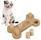 Relaxdays interaktives Intelligenzspielzeug für Hunde, Knochen-Design, Futterspielzeug, Leckerli, Schnüffelspiel, natur