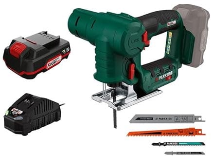 Parkside 20V Cordless 2in1 Jigsaw and Sabre Saw Reciprocating Saw with Battery and Charger