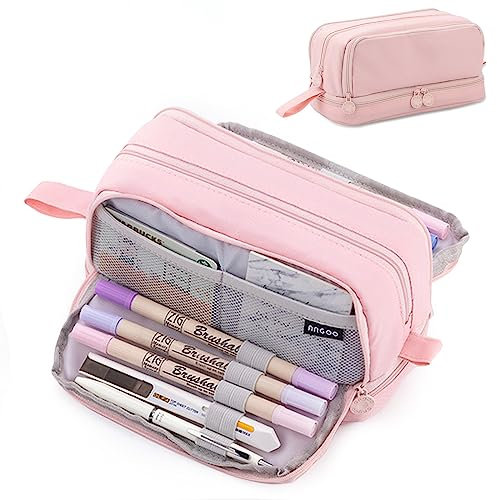 HuaMuDM Federmäppchen Federtaschen,Große Kapazität Mäppchen,4 Fächer Pencil Cases,Mäppchen Mädchen Teenager,Langlebig Federtaschen,Pencil Case,Bleistifttasche für Schule & Büro