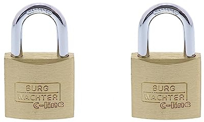 Burg-Wächter Vorhängeschloss, C-Line 222 25 SB, inkl. 2 Schlüssel, Bügelstärke: 4 mm (Packung mit 2)