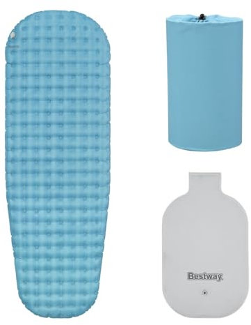 Bestway Insulated Wide Mummy Sleeping Pad, Extreme Weather Camping Air Pad, Ultra-Light Sleeping Mat for Camping and Outdoor Activities