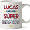MUGFFINS Tazas Personalizadas para HERMANO - En Español - Eres Súper - 11 oz / 330 ml - Regalo personalizable original y divertido