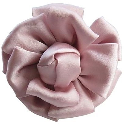 Kabelife Damen Seide Blume Brosche,Blume Ansteckblume, Blume Haarspange, Haarclip Blume, Rosen Haarnadeln Haarblume Haarblüte Haarschmuck(Pink)