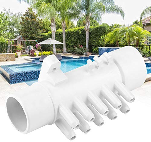 Pool Sanitär Verteiler,Hot Tub Verteiler, Sanitär Verteiler Wasser Hot Spring SPa Schwimmbad Zubehör, gerade 10 Port Connector Schwimmbad SPa Zubehör Ersatzteil