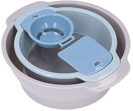 Topyond Pollen Sieve Set Sifter for Baking | PP Stackable Trimming Tray with Mesh, Lightweight Flour Sifting Kit for Home & Commercial Kitchens
