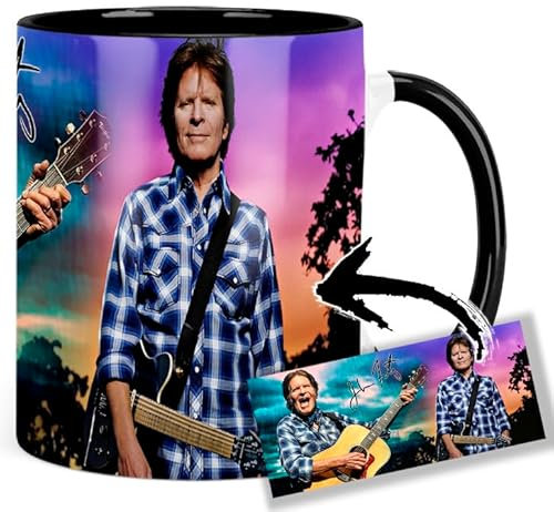 John Fogerty Tasse Innen & Henkel Schwarz Keramikbecher Mug
