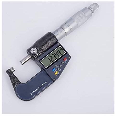 Bügelmessschraube 0,001mm digitales Mikrometer 0-100 mm elektronisches Außendurchmesser-Messwerkzeuge Messwerkzeuge 0-25-50-75-100mm (Size : 0 25mm)