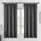 MIULEE Rideau Occultant Rideaux Opaque Rideau Thermique Isolant Anti Froid et Chaleur Galon Fronceur Rideaux Isolant Phonique Chambre Salon Intérieurs,2 Pièces, L140 x H145 cm,Gris