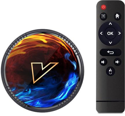 CHROX Android 12.0 TV Box, Decodificador VONTAR H1 Allwinner H618 Soporte Quad Core 2.4Ghz/5.0Ghz WiFi BT5.0 10/100M Ethernet 4K HDMI 2.0 DLNA 3D Smart TV Box,4gb+32gb