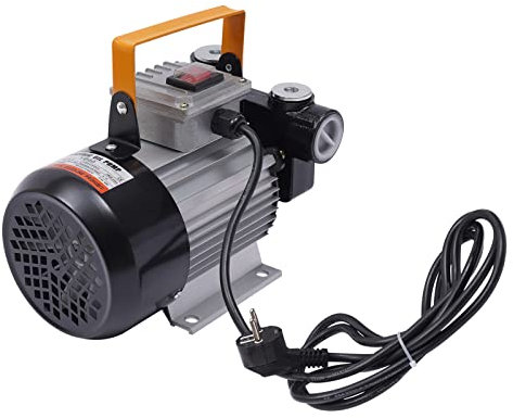 czyuRachel Elektrische Ölpumpe, Dieselpumpe Ölabsaugpumpe Elektrische Absaugpumpe Umfüllpumpe Saugpumpe, 220 V Leistungsstarker Motor, Mit Pistole Und 2m Öl-Einlassschlauch, 4m Öl-Auslassschlauch