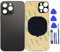 Mingxiong 14 Pro Ersatz-Glasabdeckung für iPhone 14 Pro, Rückglas mit vorinstalliertem Kleber und Reparaturwerkzeugset (Space Black)