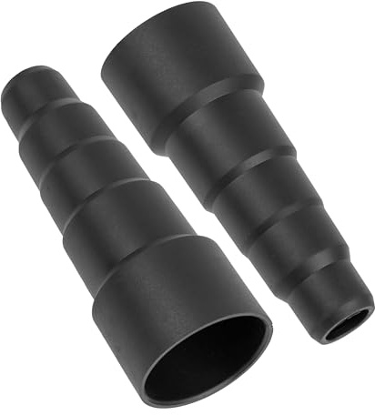 Universal Hoover Adapter, 2 Pieces, Black, Compatible with Bosch, Makita, Kärcher, etc., 5-Stage with Ø 50-27 mm Outside, Ø 44-21 mm Inside, Reducer Hose Adapter, Hoover Adapter