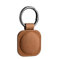 AirGear® OneTag - AirTag Schlüsselanhänger Soft-Touch Leder, Anhänger aus Leder, Case, Hülle kompatibel mit Apple AirTag - extra kratzfest (Brown)