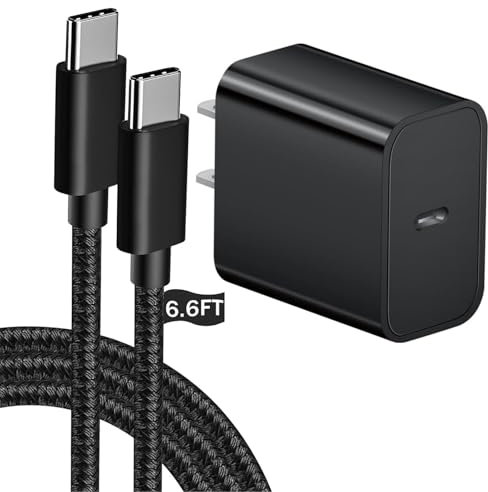 SZYSK Chargeur rapide USB-C pour tablettes Kindle Fire (conçu pour une utilisation avec les tablettes USB-C Fire et les liseuses Kindle) - Cordon tressé de 2 m, adaptateur d'alimentation 15 W