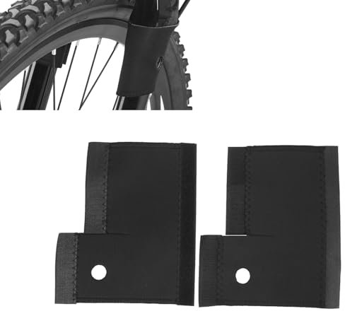 1 Pair Front Fork Protectors, 18 x 15cm / 7.1 x 5.9inch Nylon Front Fork Sleeve Bike Chainstay Frame Chain Protector Cover Bike Accessory
