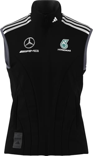adidas Damen MERCEDES - AMG PETRONAS FORMULA ONE TEAM MECHANICS VEST WOMEN, black/REFLECTIVE SILVER, XL