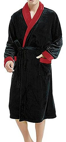 Hkdjaess Bademantel Herren Baumwolle Mikrofaser Baumwolle Schnell Trocknend Morgenmantel Morgenmaentel Fleece Modern Stoff Bademäntel Sauna Bathrobe Kuschelig 2024 Morgenmäntel Kuschelmantel