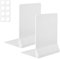 Serre Livres Pliable, 2 Pièces Cale Livre pour Plusieurs Livres, Presse Livre avec Autocollants Antidérapants, Serre-Livres pour Maison, École, Bureau, Plastique, Blanc