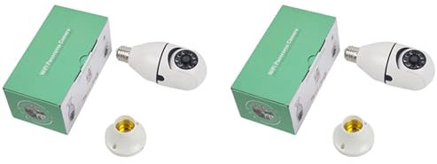 Heozlion 2 bombillas WiFi 5G de visión nocturna, cámara de vigilancia a todo color, seguimiento automático humano, monitor de seguridad