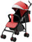 Poussette Canne Bébé Ultra Légère, Compacte, Pliable et Inclinable de la Naissance à 25 kg, avec Système Trolley, Housse de Pluie Incluse, et CapoteExtensibleA- rouge