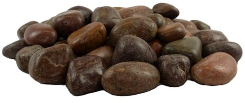 Dekosteine rot poliert 10 kg, Kieselsteine Garten 3-5 cm, Zierkies für Vasen, Flusssteine, Ziersteine, Flusssteine Pflanzen, Deko-Kies, Steine-Garten, Kies, Flusskiesel, rote Steine Deko