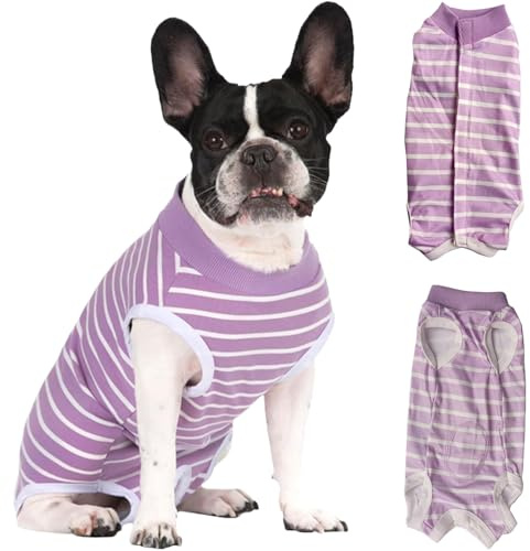 LOMSUXA Body Suit Postoperatorio Cane, Donna, Uomo, Chirurgico, L, Multicolore, Cotone, L, Strisce, Adulto, Bottone, Festa della Nascita, Tute Cannucce, Razze di tutte le taglie