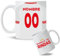 Taza Personalizada con nombre y dorsal de tu equipo preferido de Fútbol. Tazas de Desayuno personalizada. Regalo Original para Aficionados del Fútbol. Regalos Mundial. (Sevilla)