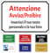 Cartello Personalizzabile in Alluminio, Targa Metallica per Avvisi e Divieti, 20x15 / 30x20 / 40x30 cm, Design Multipli