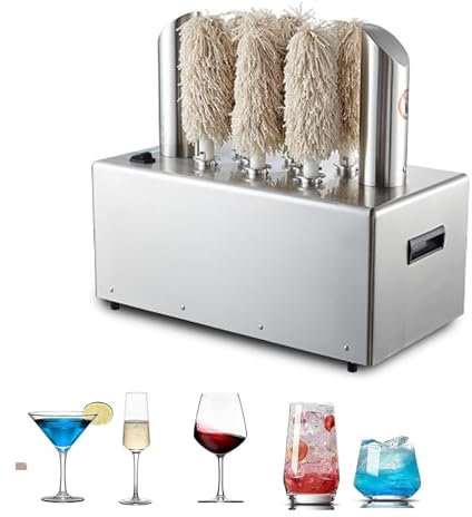 MObyat Commercial Glass Polisher, 8 Heads Electric Winery Wine Glass Polishing Machine, 5-10S Quick Polishing/It is recommended to wipe 2 cups at a time, for caterers, bars
