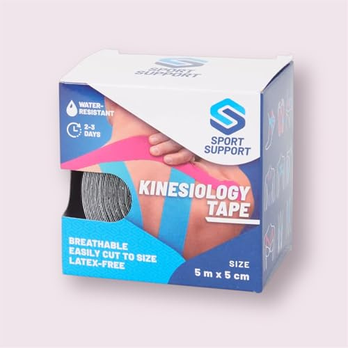 Generisch Kinesiotapes - 2 Kinesiologie Tape Rollen Hautfarben - Beige, Blau, Schwarz oder Rosa (5cm x 5m) Kinesiotape - Profi Physio Tape und Sporttape - Hautfreundliche Tapes