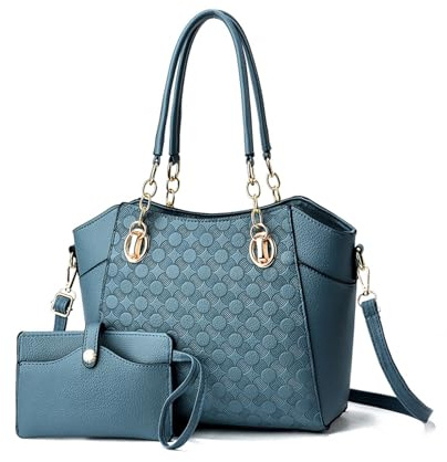 NICOLE & DORIS Frauen Handtaschen Elegante Shopper Tasche Damen Handtasche Mittelgroß mit Geldbörse Umhängetasche PU Leder Schultertasche Tragetasche für Büro Reise Einkauf