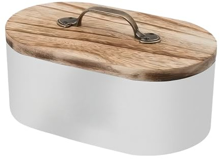 Patifirst Tampon Aufbewahrung Für Badezimmer - Aufbewahrungsbox Aus Holz Mit Deckel Für Damenhygiene | Ästhetischer Behälter Für Wattestäbchen Badezimmer Wohnzimmer Nachttisch - Aufbewahrungsbox